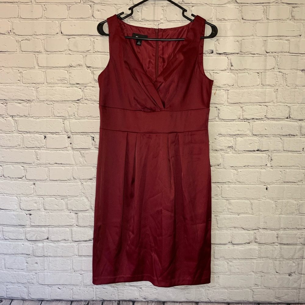 AB Studio Women Burgundy Dress Sz 10